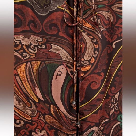 Zara satin printed long sleeve dress - Picture 13 of 14